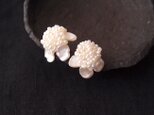 【真珠刺繍／ピアス】Petit petal × Seed pearl Earrings（3piece）の画像