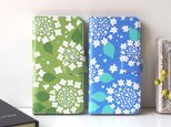 ＜iPhone＞手帳型スマホケース【紫陽花】