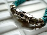 ターコイズとシルバーパーツネックレスの画像