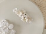 染め花のミニバレッタ(オフホワイト)の画像