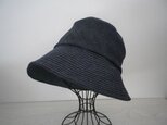 TOPI デニムななめクラウンのハット（ネイビー）の画像