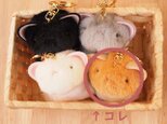 オリジナルねこのぬいぐるみキーホルダー「すっぴん」【茶トラ】の画像