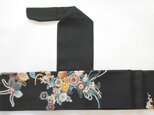 弓巻き 黒留袖 草花の画像