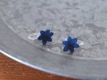 藍染花（雄しべ有）イヤリングの画像
