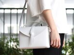 2way box bag slim #white/ 2way レザーボックスバッグ スリム #ホワイトの画像