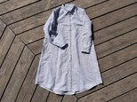 linen/cotton shirt onepiece 　播州織　シャツワンピースの画像