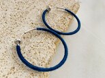 フープピアス/イヤリング ヴィンテージ藍染