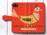 【レトロ 北欧デザイン 鳥 チェコ ロシア ハンガリー】スマホケース手帳型 全機種 対応 絵画 プレゼント iPhoneXRの画像