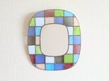 壁掛け鏡  mosaic oval(北)の画像