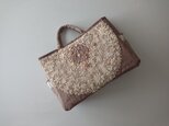 france antique lace linen bag [L]
