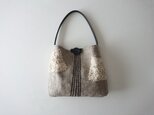 france antique lace linen shoulder bag
