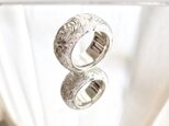 受注製作　レディス メンズ  総手彫 アラベスク 唐草 リング シルバー 無垢 指輪の画像