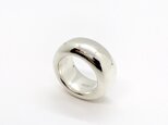 レディス メンズ  幅広 ラウンド ドーナツ リング シルバー 無垢 銀 甲丸 指輪の画像