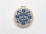 横糸刺繍キットBOX「花時間・bird」(木枠12cm付き・針なし)の画像