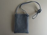 …T様ご注文…flat shoulder bag (navy)の画像