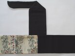 弓巻き 黒×白小紋柄 正絹の画像