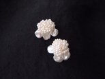 【真珠の刺繍ピアス】petit petal × seed pearl（3piece）