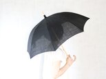 リネン日傘　黒の画像