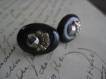 vintage shell button  pierce　★30％OFF★の画像
