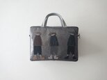 annco crack leather bag [blue gray]
