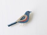 Little bird  刺繍のブローチ H ◇受注製作の画像