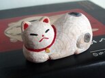 木彫り　ねむり猫