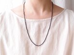 Black Onyx Plane Necklace【SV・受注制作 60cm／2mm】オニキスプレーンネックレスの画像