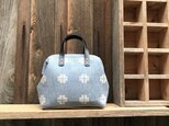 Boston bag S size [Växbo Lin]  Sweden 青にクロスの画像