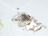 金魚（上見）/ピンクシルバーペンダント/pinksilver/40cmAJチェーンの画像