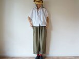 French Linen blouse 半袖 LADY'S OFF/W(無地)の画像