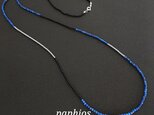 【謝恩価格】 Lapis＆onyx necklace / silver mixの画像