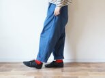 Premium denim tack pantsの画像