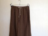 ひらりスカート メランジェ　ブラウン