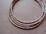 ラスト【SV】Gray Pearl Long Necklace／グレーパール ロングネックレス （M）
