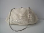 【再販】Beaded Bag --Snow Crystal-- [Off-White]の画像