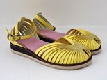 『アウトレット』ballet sandals レモンイエロー Mサイズ(23~24㎝)の画像