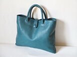 イタリア革の大きめトート(オルテンシア)青