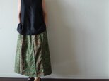 大人の切り替えスカート 綾織り綿麻(スカート丈オーダー可)