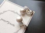 コットンパール8・10・12ｍｍ ソフトタッチ痛みなくしっかりとホールドのイヤリング！pearls earringsの画像
