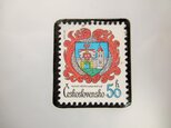 チェコスロバキア　切手ブローチ5361の画像