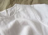 【chiyo様専用】リネン プルオーバー8分袖/white/13号（M）の画像