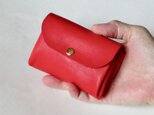 ★SALE★ ちょっとセレブな三層コインケース(パパベロ)イタリアンレッド