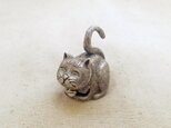銀製の鈴(卓上用)『笑福猫』(シルバー925) 縁起物・お守り・魔除けの画像