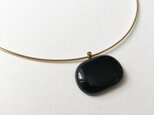 Glass necklace black 02　の画像