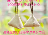 ナチュラル☆ 麻100% マグちゃん風 ミニテトラポット ×2 高純度マグネシウム 50gの画像