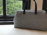 Boston bag M size [Växbo Lin]  Sweden 青サンドコーンの画像