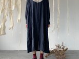 linen bosom one-piece[French linen  navy]の画像