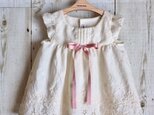 ダッフィーサイズのお洋服 アンティーク風ドレス(リボン10mm)の画像
