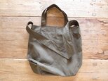 縦長ショッピングバッグ オリーブの画像