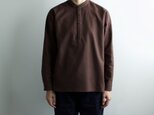 cotton flannel/raglan shirt/brownの画像